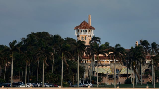 A view of US President Donald Trump's Mar-a-Lago resort in Palm Beach, Florida.
