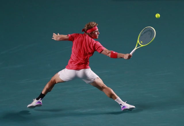 Tennis - Mexican Open - Arena GNP Seguros, Acapulco, Mexico - March 1, 2025 Spain's Alejandro Davidovich Fokina in action during his final match against Czech Republic's Tomas Machac REUTERS/Henry Romero