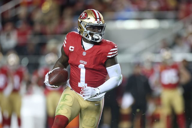 Deebo Samuel Sr. of the San Francisco 49ers at Levi's Stadium in Santa Clara, California, on December 30, 2024.