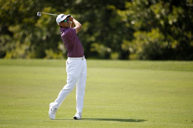 Rickie Fowler of the United States plays a shot on the sixth hole during the third round of the Cognizant Classic in The Palm Beaches 2025 at PGA National Resort And Spa on March 01, 2025 in Palm Beach Gardens, Florida.