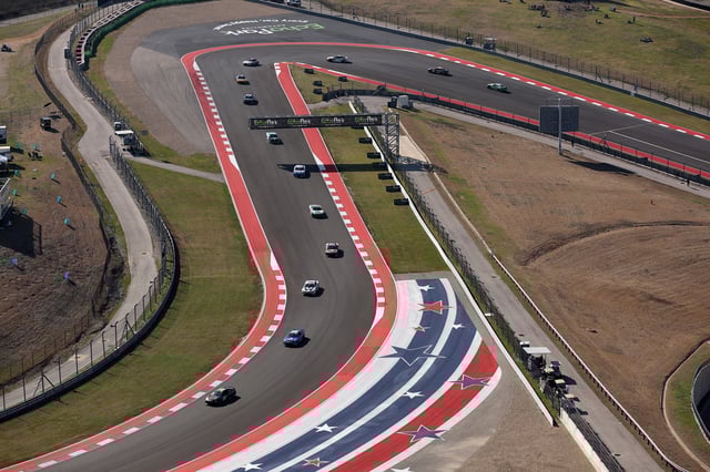 A general view of practice for the NASCAR Cup Series EchoPark Automotive Grand Prix at Circuit of The Americas on March 01, 2025 in Austin, Texas.