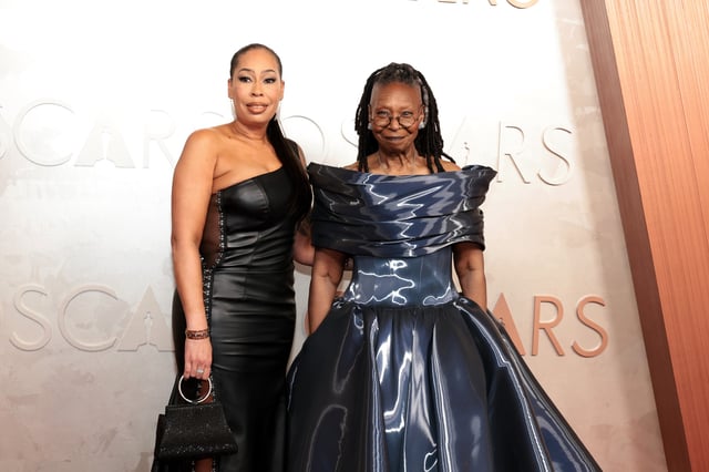 Alex Martin Dean and Whoopi Goldberg attend the 97th Annual Oscars at Dolby Theatre on March 02, 2025 in Hollywood, California.