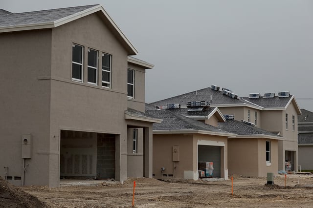Homes that are part of a subdivision are under construction on November 19, 2021, in Homestead, Florida.