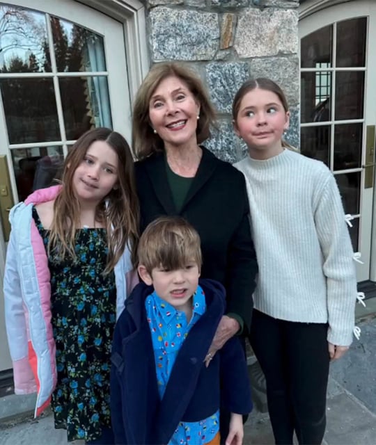 Former first lady Laura Bush visited her grandkids.