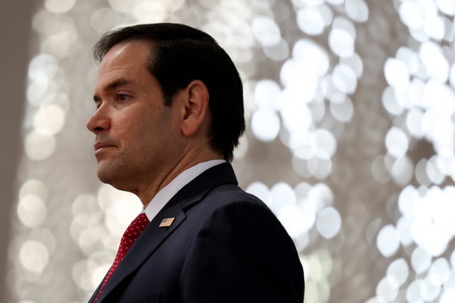 U.S. Secretary of State Marco Rubio visits the Abrahamic Family House in Abu Dhabi, United Arab Emirates, February 19, 2025. REUTERS/Evelyn Hockstein/Pool/File Photo