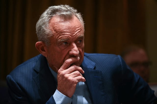 U.S. Secretary of Health and Human Services Robert F. Kennedy Jr. is pictured during a Trump Cabinet meeting at the White House in Washington, D.C. on February 26, 2025.