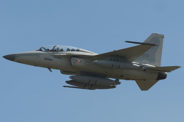 A Philippine Air Force FA-50 fighter jet