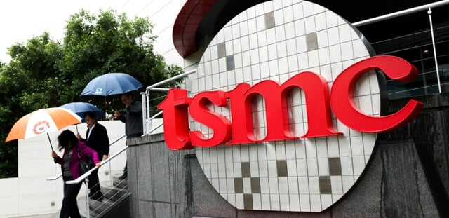 Devant le quartier général de TSMC à Hsinchu, à Taïwan, le 21 novembre 2024