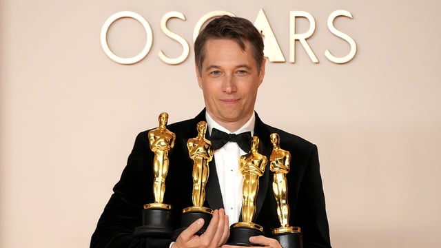 Sean Baker, winner of the Best Picture, Best Directing, Best Film Editing, and Best Original Screenplay for “Anora”. (Photo by Jeff Kravitz/FilmMagic)