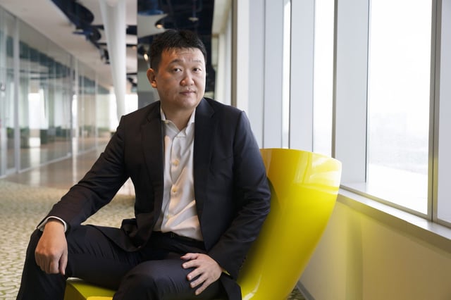 Forrest Li, chairman and CEO of Sea Group poses for a photo in Singapore on July 8, 2020.