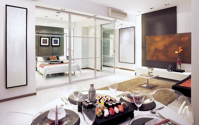 A show flat in The Sail at Marina Bay in Singapore, which was developed by City Developments. Photo: Handout