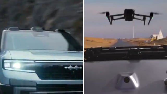 Chinese EV maker BYD’s new car, Lingyuan, has a drone mounted on top. 