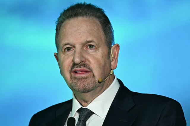 ARM Holdings CEO Rene Haas speaks during a ceremony for the launch of a collaboration between Malaysia and ARM Holdings in Kuala Lumpur on March 5, 2025.