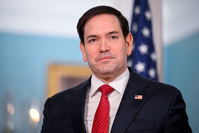 U.S. Secretary of State Marco Rubio reacts as he meets with Egyptian Foreign Minister Badr Abdelatty at the State Department in Washington, U.S., February 10, 2025. REUTERS/Craig Hudson/File Photo