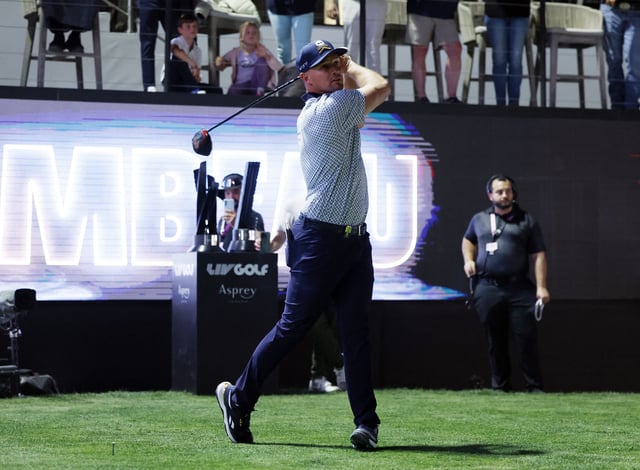 Golf - LIV Golf - TGL Tournament - Riyadh Golf Club, Riyadh, Saudi Arabia - February 6, 2025 Crushers GC's Bryson DeChambeau in action REUTERS/Hamad I Mohammed/File Photo