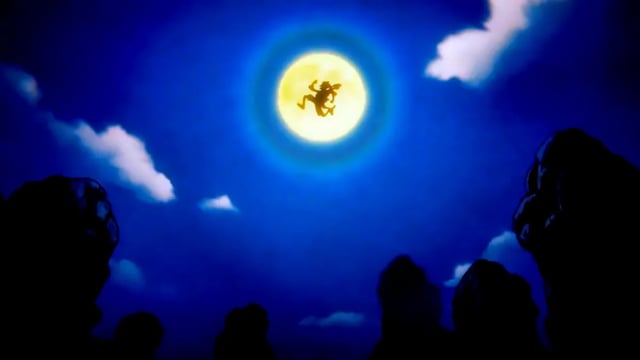A shot of the One Piece anime