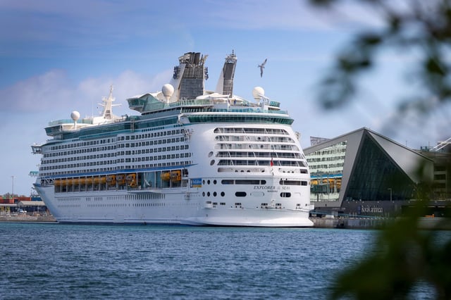 Royal Caribbean’s Explorer of the Seas cruise ship on March 2, 2021, in Miami.