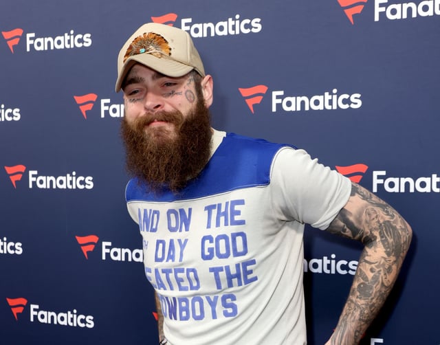Post Malone attends the 2025 Fanatics Super Bowl Party at The Sugar Mill on February 08, 2025 in New Orleans, Louisiana.