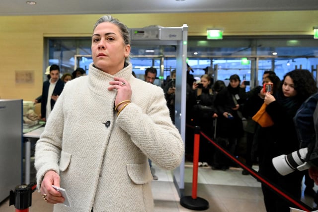 Caroline Darian, fille de Gisèle Pelicot, à Avignon le 19 décembre.