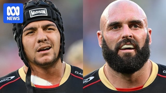 Composite image of Kodi Nikorima (left) and Mark Nicholls.