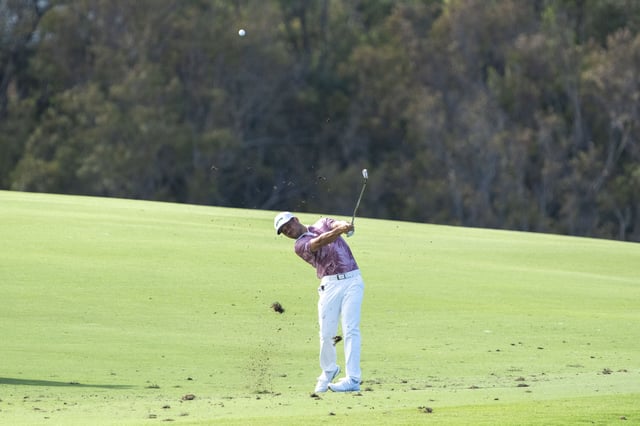 January 3, 2025; Maui, Hawaii, USA; Xander Schauffele hits his fairway shot on the 10th hole during the second round of The Sentry golf tournament at Plantation Course at Kapalua. Mandatory Credit: Kyle Terada-Imagn Images/File Photo