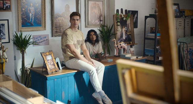 Hero Fiennes Tiffin and Simone Ashley in Amazon's 'Picture This.'