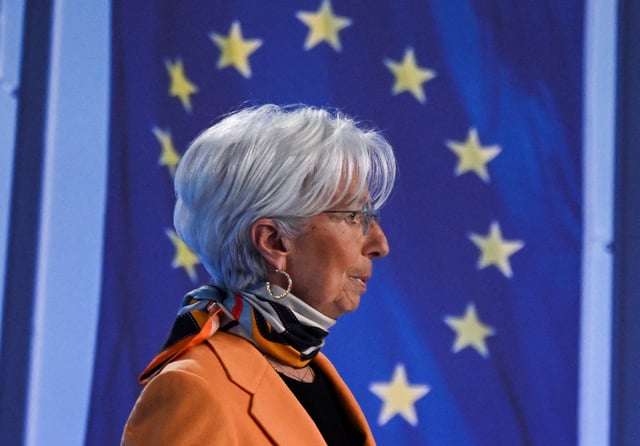 European Central Bank (ECB) President Christine Lagarde speaks to the media following the Governing Council's monthly monetary policy meeting in Frankfurt, Germany, March 6, 2025. REUTERS/Jana Rodenbusch