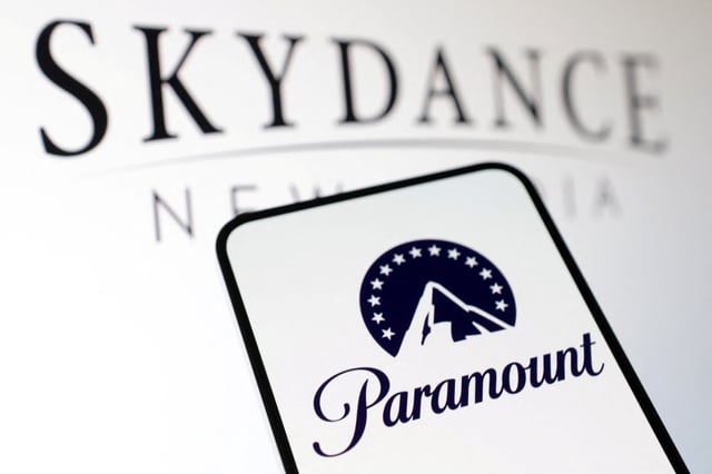 Paramount Global and Skydance logos are seen in this illustration taken December 17, 2024. REUTERS/Dado Ruvic/Illustration/File Photo