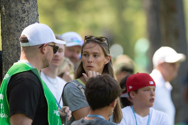 Kylie Kelce during the ACC Celebrity Golf Championship presented by American Century Investments at Edgewood Tahoe Golf Course on July 12, 2024 in Stateline, Nevada.