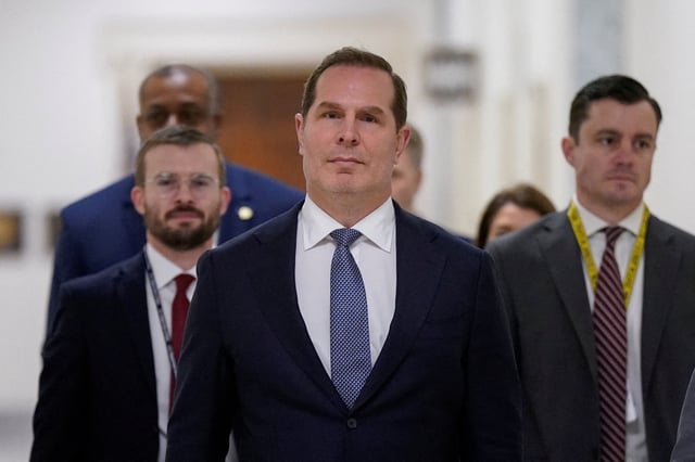 Pete Marocco, deputy administrator-designate at the U.S. Agency for International Development (USAID), arrives to meet with members of Congress to discuss foreign assistance, on Capitol Hill in Washington, D.C., U.S. March 5, 2025.