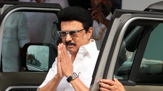 Tamil Nadu chief minister MK Stalin at the Secretariat in Chennai on March 5.