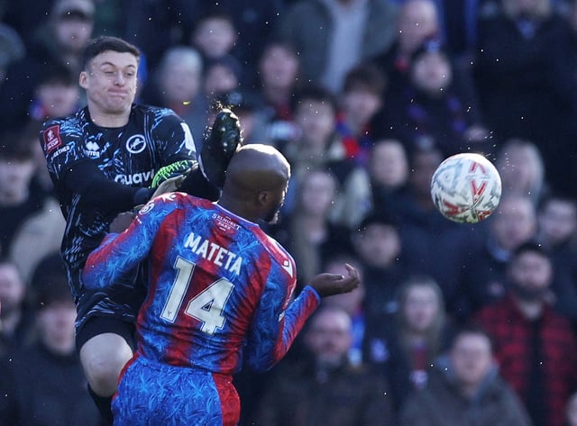 Soccer Football - FA Cup - Fifth Round - Crystal Palace v Millwall - Selhurst Park, London, Britain - March 1, 2025 Millwall's Liam Roberts fouls Crystal Palace's Jean-Philippe Mateta and is later sent off REUTERS/David Klein/File Photo