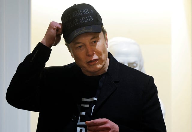 Elon Musk speaks during the first cabinet meeting hosted by U.S. President Donald Trump, at the White House in Washington, DC, U.S., February 26, 2025. REUTERS/Brian Snyder/File Photo