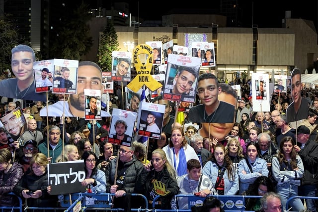 « Place des otages », à Tel Aviv, le 1er mars 2025.