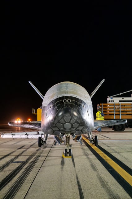 The U.S. Space Force’s X-37B Orbital Test Vehicle Mission 7 landed at Vandenberg Space Force Base, California, March 7, 2025. Credit: U.S. Space Force