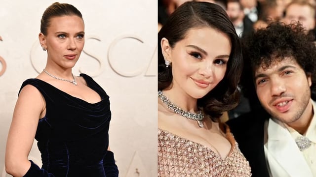 Scarlett Johansson has shared her thoughts on Selena Gomez and Benny Blanco’s affectionate moments at the Academy Awards