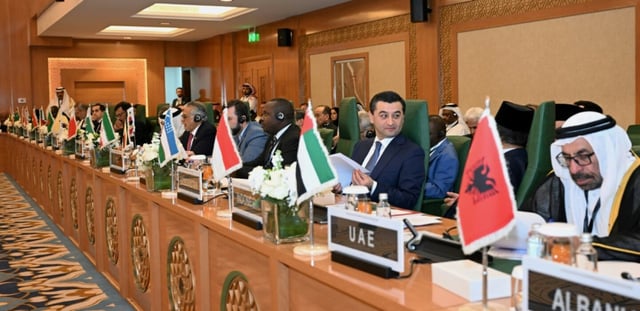 AFP - Des diplomates assistent à une session extraordinaire du Conseil des ministres des affaires étrangères des États membres de l'Organisation de la coopération islamique (OCI) à Djeddah, le 7 mars 2025 en Arabie saoudite
