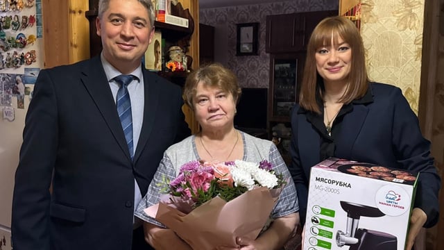 The local party later posted a video in which one of the soldiers' mothers awkwardly thanked the party for the gifts.
