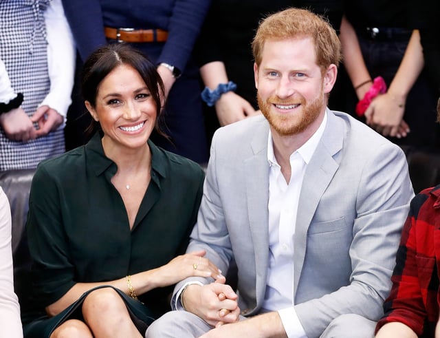 Meghan Markle and Prince Harry on Oct. 3, 2018 in Peacehaven, United Kingdom.