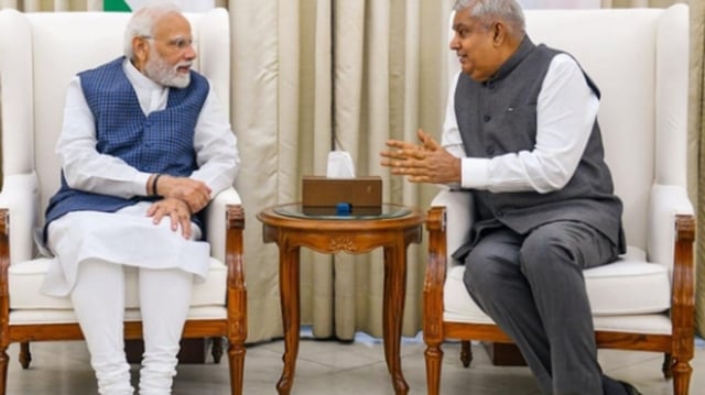 PM Narendra Modi prayed for VP JP Dhankhar's speedy recovery.