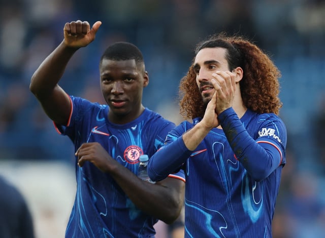 Soccer Football - Premier League - Chelsea v Leicester City - Stamford Bridge, London, Britain - March 9, 2025 Chelsea's Moises Caicedo and Marc Cucurella reacts after the match Action Images via Reuters/Paul Childs