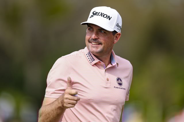 ORLANDO, FLORIDA - MARCH 08: Keegan Bradley reacts after making a birdie on the ninth hole during the third round of the Arnold Palmer Invitational presented by Mastercard 2025 at Arnold Palmer Bay Hill Golf Course on March 08, 2025 in Orlando, Florida.