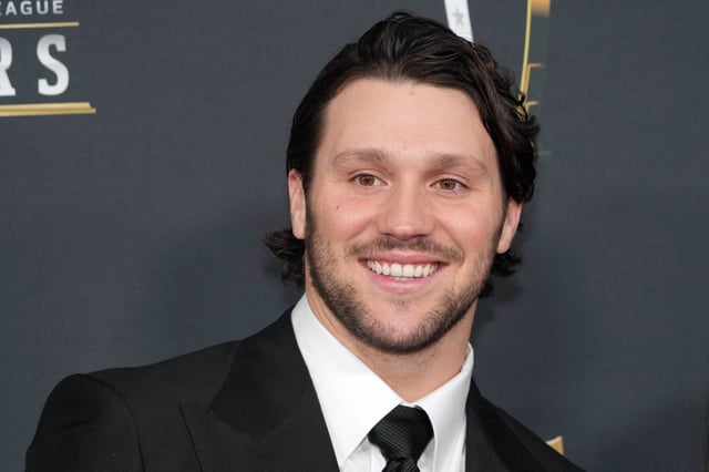 Feb 6, 2025; New Orleans, LA, USA; Josh Allen on the red carpet before Super Bowl LIX NFL Honors at Saenger Theatre. Kirby Lee-Imagn Images/File Photo