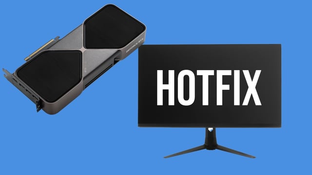 An image about GeForce RTX 50 Series hotfix driver for black screens and OC cards not running 'at full speed'