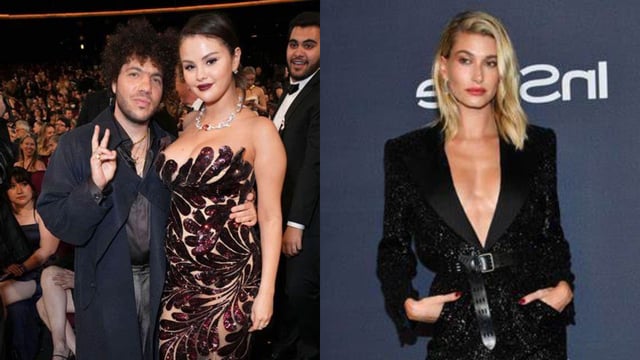 Hailey denies liking a shady video about Selena Gomez and Benny Blanco.