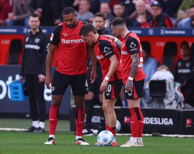 Soccer Football - Bundesliga - Bayer Leverkusen v Werder Bremen - BayArena, Leverkusen, Germany - March 8, 2025 Bayer Leverkusen's Florian Wirtz reacts after sustaining an injury REUTERS/Thilo Schmuelgen/File Photo