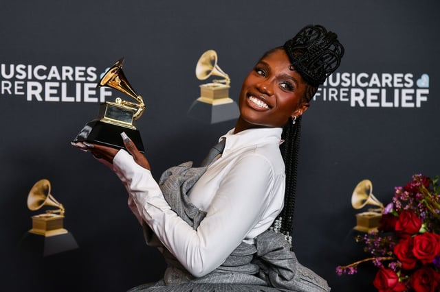 Doechii at the 2025 Grammy Awards in Los Angeles.