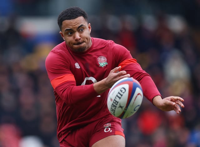 Rugby Union - Six Nations Championship - England Training - York Community Stadium, York, Britain - March 1, 2024 England's Max Ojomoh during training Action Images via Reuters/Lee Smith/File Photo
