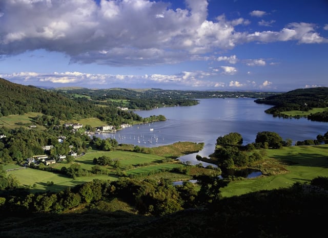 A view of Lake Windermere and Waterhead Bay in Ambleside in the Lake District National Park.
(Photographer: Ashley Cooper
Provider: Getty Images
Source: The Image Bank RF)