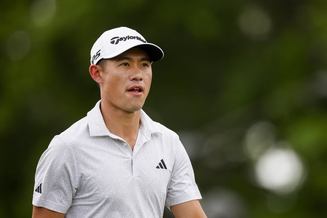 ORLANDO, FLORIDA - MARCH 09: Collin Morikawa looks on while playing the first hole during the final round of the Arnold Palmer Invitational presented by Mastercard 2025 at Arnold Palmer Bay Hill Golf Course on March 09, 2025 in Orlando, Florida. (Photo by Mike Ehrmann/Getty Images)